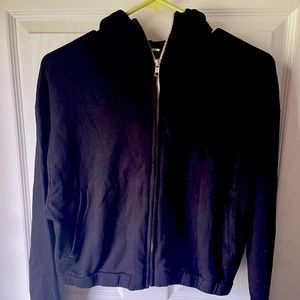 Monrow Black zipper hoodie